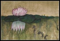 Water Lily with Loch Ness Monster  by dieroteiris