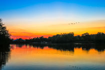 Sunset at Whitlingham Lake, Norwich, U.K  von Vincent J. Newman