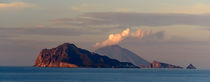 Panarea and Stromboli in sunset by Richard Gruber