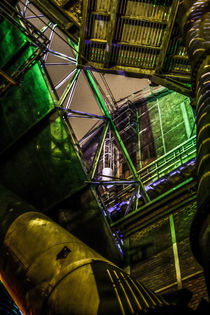 Industrial Monument By Night by Petra Dreiling-Schewe