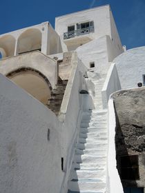 Stairs in Santorini by Yuri Hope