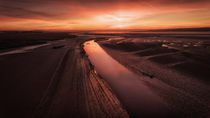 Loughor estuary sunset by Leighton Collins