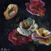 Poppies Flowers. Floral Painting. Fine Art. Original Oil Painting von mikart