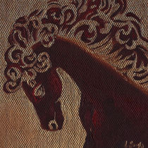 Red Horse. Ornamented And Decorative Art von mikart