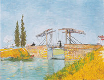 Vincent van Gogh. Dame met paraplu op de brug van Langlois in Arles von franshals