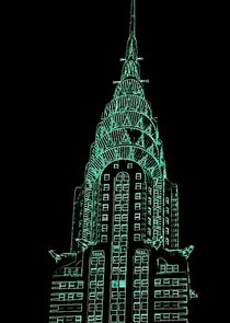 Chrysler Building, neon-digital Art by assy