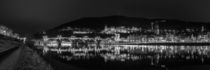 Heidelberg Castle Panorama in black and white von h3bo3
