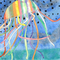 Rainbow Colored Jelly Fish  von Heidi  Capitaine