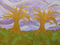 Twin Trees Standing Bastian by A. Hawkins