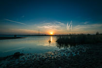 Sonnenuntergang über dem Zwenkauer See von Jens Frohberg