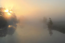 Flusslandschaft im Nebel von Bernhard Kaiser