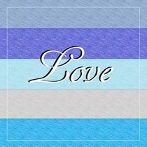 LOVE on Blue by eloiseart