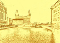 Liver Building from Princes Dock (Digital Art) by John Wain