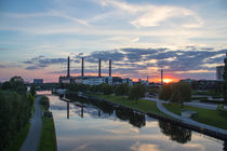 Blick von Berliner Brücke in Wolfsburg von Jens L. Heinrich