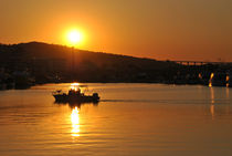 Boat at Sunset  von Azzurra Di Pietro