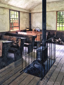 One Room Schoolhouse With Stove by Susan Savad