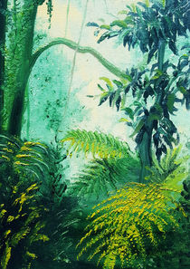 Rainforest Lights and Shadows painting by bluedarkart-lem