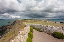 Pathway to cross on Llanddwyn island, Anglesey, Gwynedd, Wales, United Kingdom by Kevin Hellon