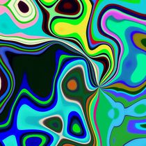 abstract multicolored pouring digital art by Stephany CHAMBON