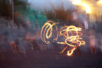Feuershow am Strand von La Gomera by frakn