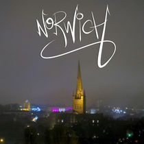 Norwich At Night by Vincent J. Newman