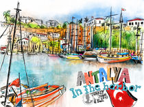 Antalya, Im Hafen by Hartmut Buse