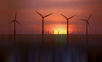 Wind Farms (Digital Art) by John Wain
