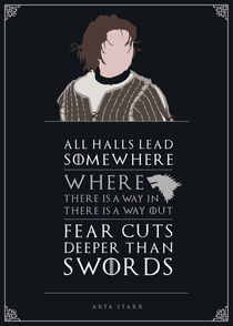 Arya Stark - Minimalist Quote Poster von mequem design