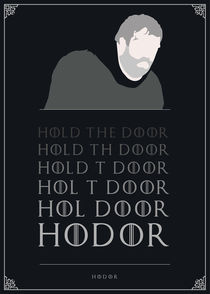 Hodor - Minimalist Quote Poster von mequem design