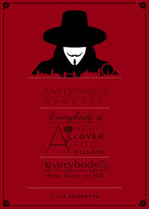 V for Vendetta - Minimalist Quote Poster by mequem design