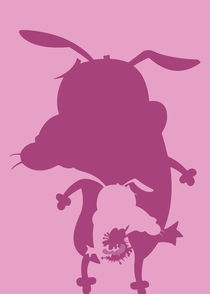 Courage the Cowardly Dog - Minimalist Poster von mequem design