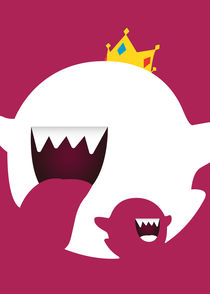 King Boo - Super Mario Bros - Minimalist Poster by mequem design