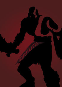 Kratos, God of war - Minimalist Quote Poster von mequem design