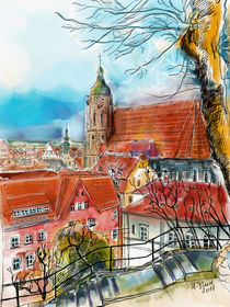'Pirna, Blick zur Marienkirche' by Hartmut Buse