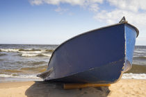 Old blue boat by Aleksandr Mayorov