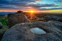 Stanage Edge sunset by chris-drabble