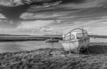 Boats at Penclawdd Estuary. by Steve Evans