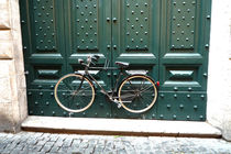 Bike at door by Martina  Gsöls