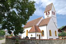 Münchner Jakobsweg: Kirche in Aschering... von loewenherz-artwork