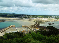 View on Marazion from St. Michales Mount in Cornwall by Sabine Radtke