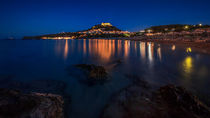 Romantic village at Lindos by Zoltan Duray