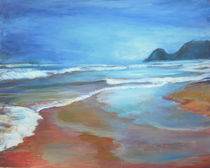 Wo sich die Wellen mit dem Strand vermischen ... by Renée König