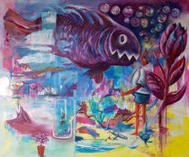 Traumwelt mit Fisch - Dreamworld with fish by Michael Ladenthin