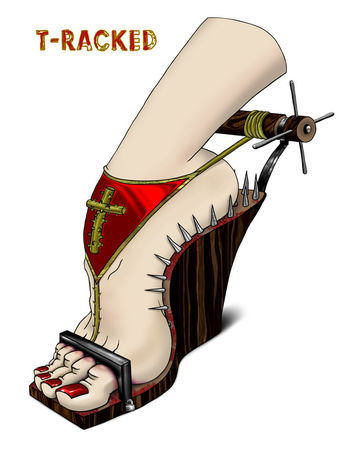 Shoe-art-design-punishment-rack-36in