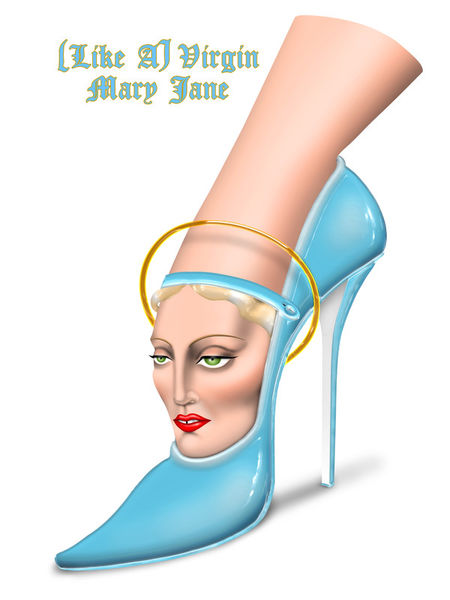 Shoe-art-design-virgin-mary-jane-36in