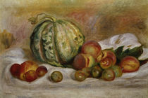 A.Renoir, Stilleben mit Melone, Pfirsichen und Pflaumen / Gemälde von klassik art