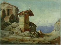 Ch. C.Magnussen, Italienische Landschaft mit Betstock von klassik art
