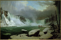 H.Sebron, Der große Niagarafall (Amerika), Winteransicht von klassik art