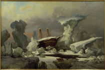 A.Becker, Arktische Landschaft mit Schiff by klassik art