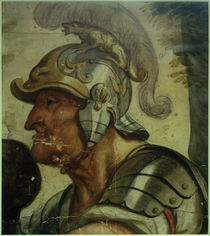 Jacob Jordaens, Büste eines Kriegers mit Helm by klassik art